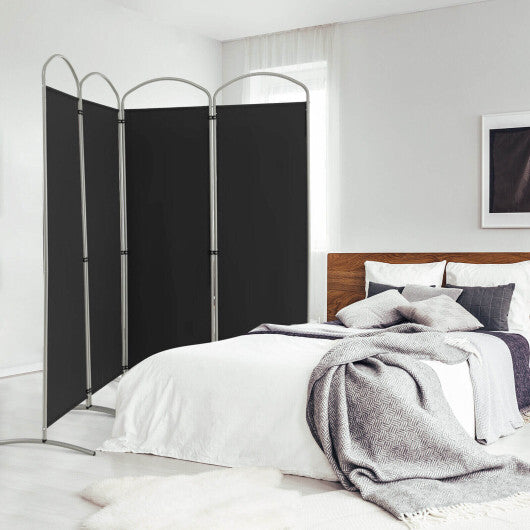 Costway 6.2Ft Folding 4-Panel Room Divider for Home Office Living Room-Black W2B