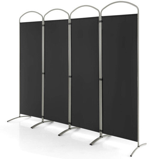 Costway 6.2Ft Folding 4-Panel Room Divider for Home Office Living Room-Black W2B