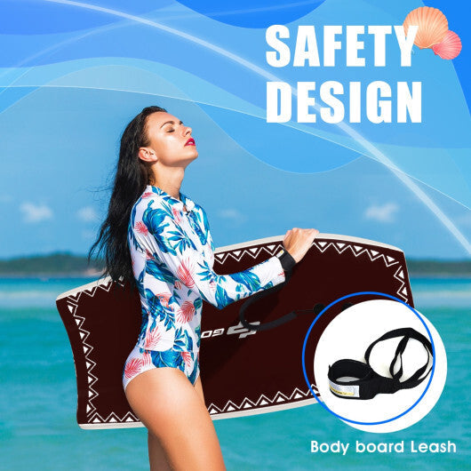 Costway 37 Inch Lightweight Surfboard With Fin EPS Core for Kids and Adults-M W2B