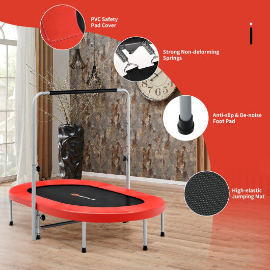 Costway 2-Person Foldable Mini Kids Fitness Rebounder Trampoline-Red W2B