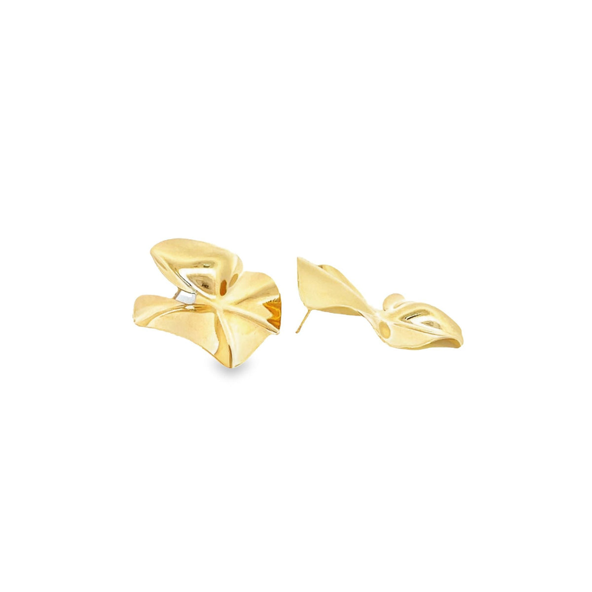 18K Gold Filled Minimalist Wavy Textured Earring (L387) MIA Jewelry