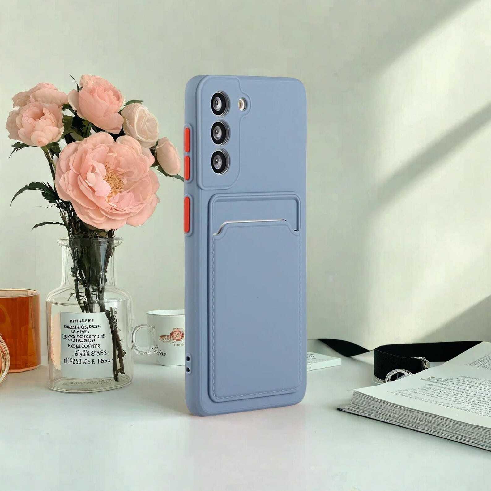 Wallet Case with Card Holder for Samsung Galaxy S24 S23 S22 S21 S20 Plus , Soft Bumper Shockproof Cover, Secure Closure Pouch W2B