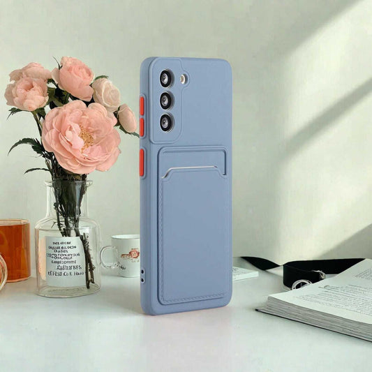 Wallet Case with Card Holder for Samsung Galaxy S24 S23 S22 S21 S20 Plus , Soft Bumper Shockproof Cover, Secure Closure Pouch W2B