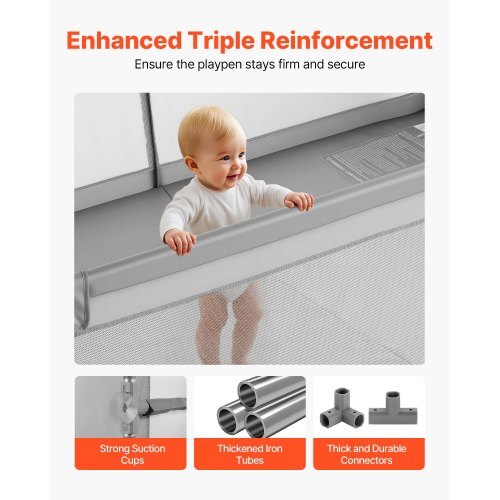 Baby Playpen, 78.7 x 58.7 Large Toddlers Playpen, Indoor/Outdoor Baby Fence Play Yard with 50 Ocean Balls, Zippered Door & Breathable Mesh, No-Gap Safety Activity Center for Babies Toddlers W2B