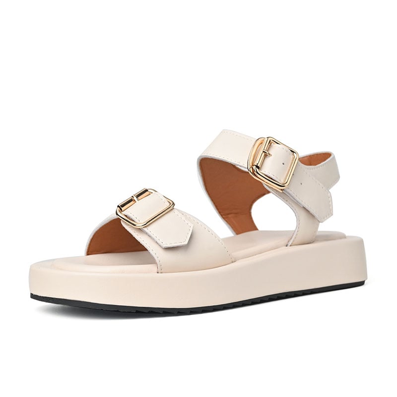 Women's Summer Flat Platform Sandals with Buckle Best YouTube Store
