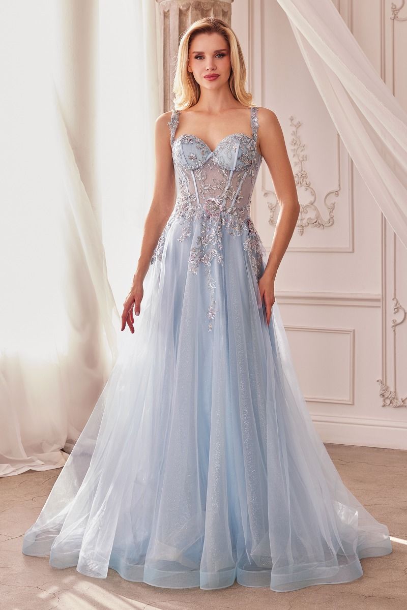 Embellished A-Line Tulle Ball Gown Tux-USA