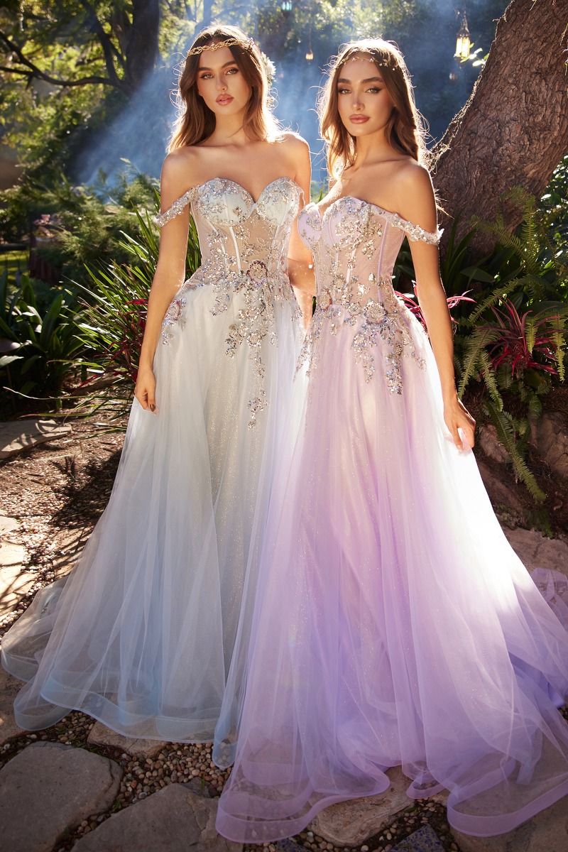 Embellished A-Line Tulle Ball Gown Tux-USA