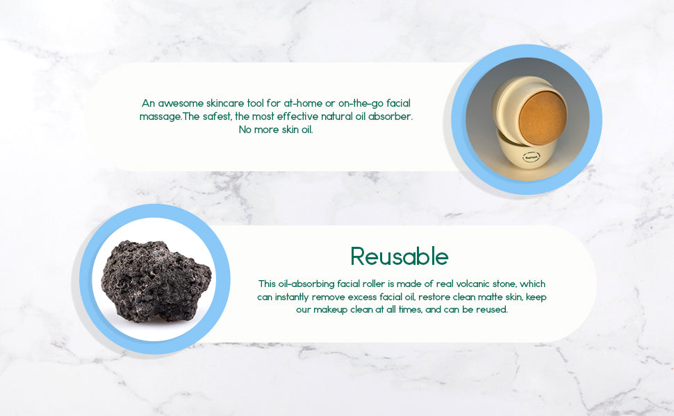 Volcanic Stone Oil-Absorbing Face Roller LuxuryLifeWay Online Store