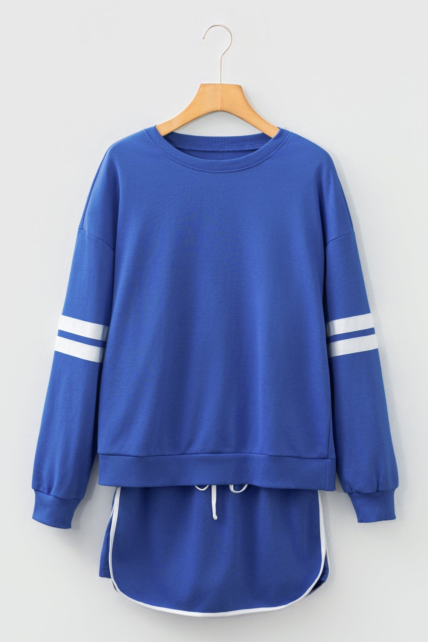 Sophia Shoulder Pullover Mini Skirt Threaded Pear