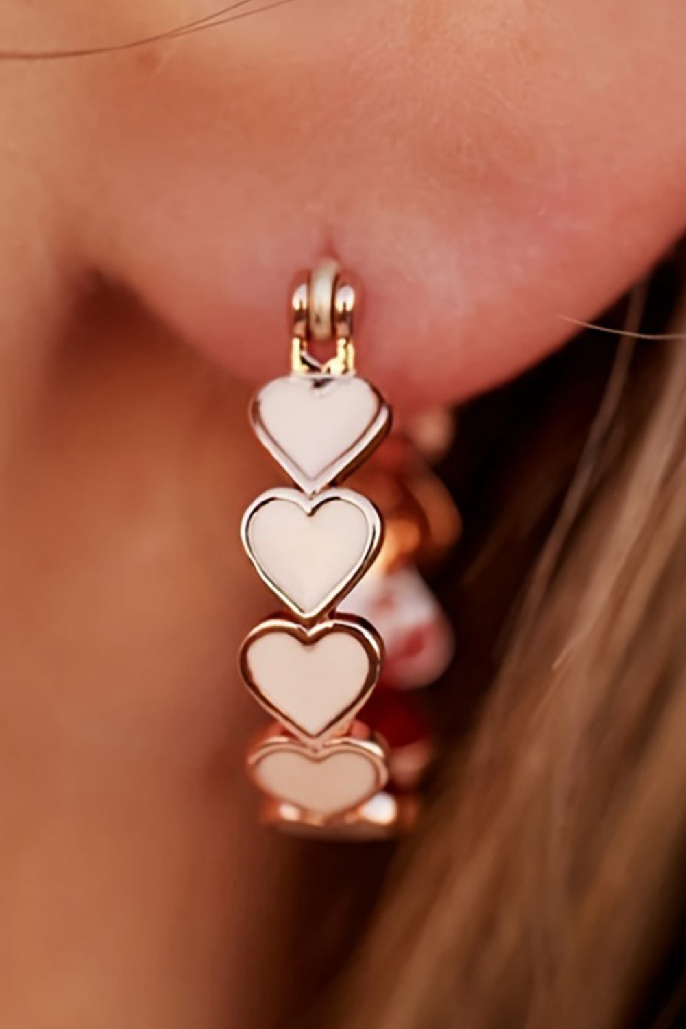 Heart Shape Small Hook Earrings-2