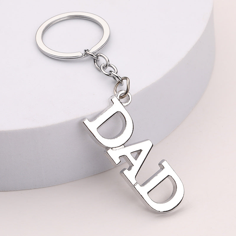 Creative Father Mother's Day Gift Zinc Alloy Letter Keychain CJD