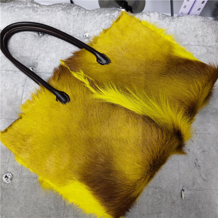 European And American Fashion Minimalist Cowhide Handle Handbag CJD