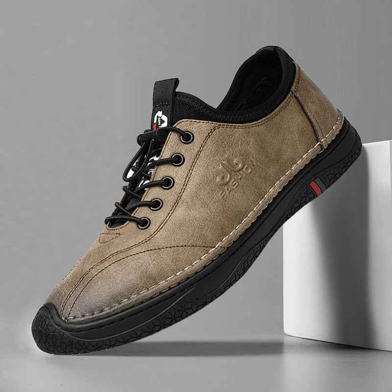 Men's Casual Shoes Men's Genuine Leather Autumn New Low-cut Cowhide Shoes Best YouTube Store