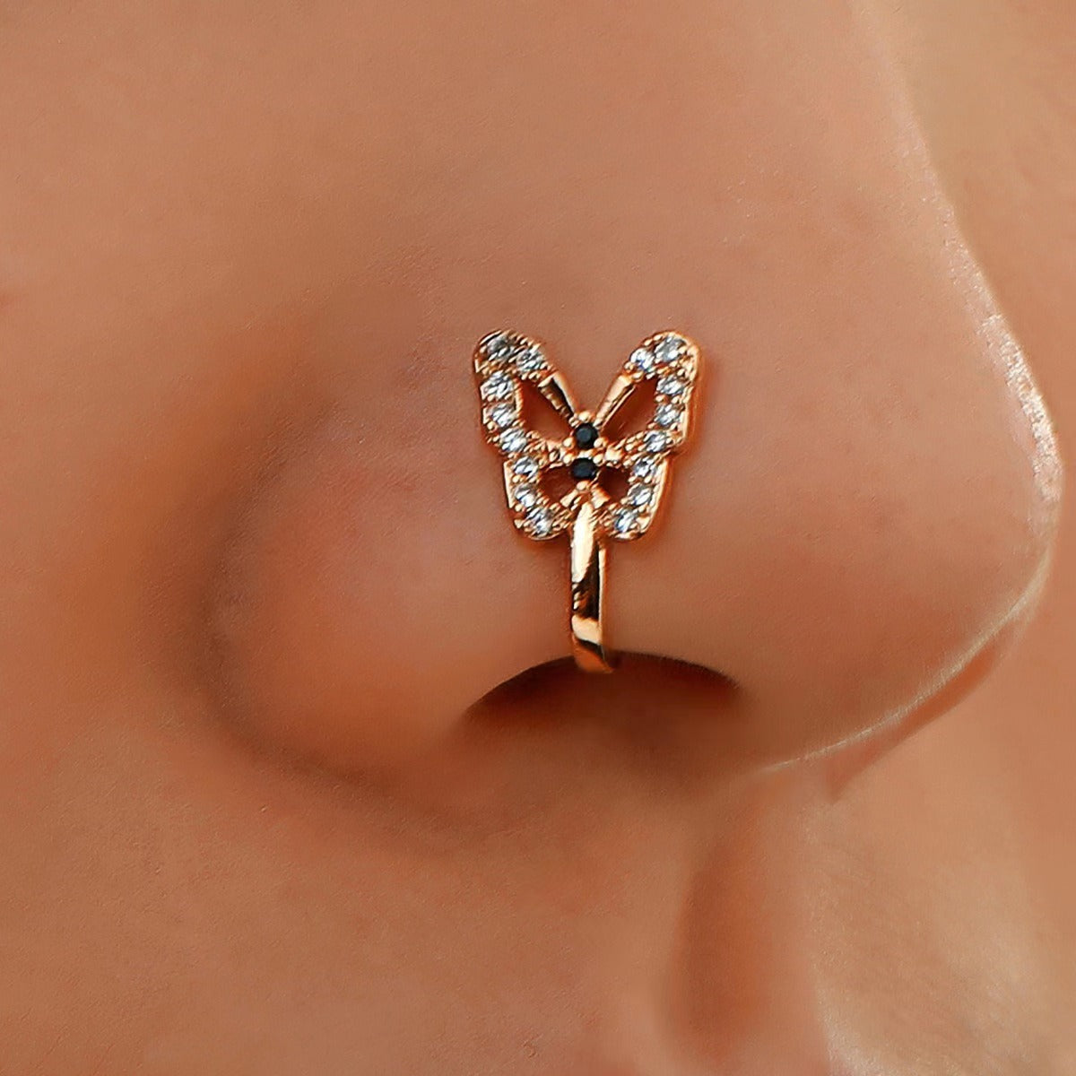 U-Shaped Butterfly Nose Ring LuxuryLifeWay Online Store