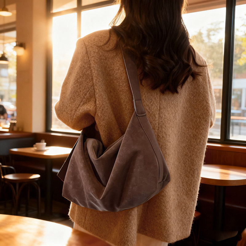 Womens Stylish Casual Minimalist High-Capacity Crossbody Bag LadyShow.Store