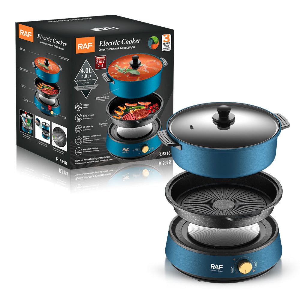 Multifunctional Electric Grill and Hot Pot Cooker Best YouTube Store