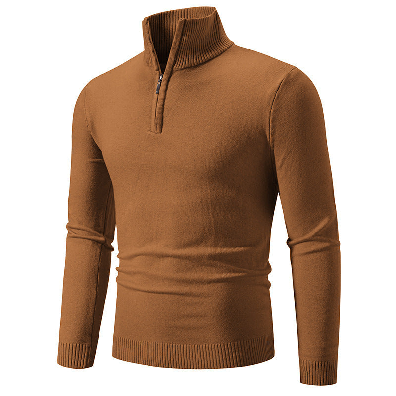 Zip-up Turtleneck Pullover Men's Long Sleeved Sweater LadyShow.Store