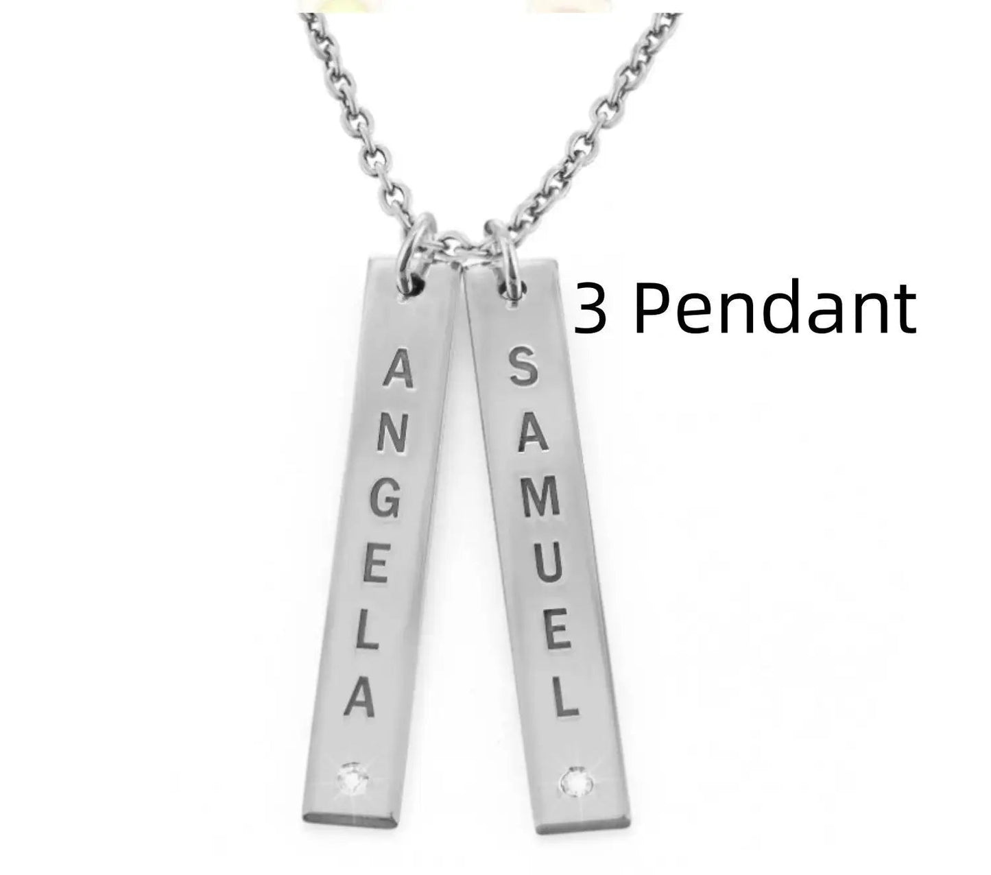 Personalized Vertical Necklace, Mother's Day Gift Maiden-Art