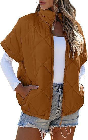 Casual Pocket Zipper Diamond Lattice Warm Jacket LadyShow.Store