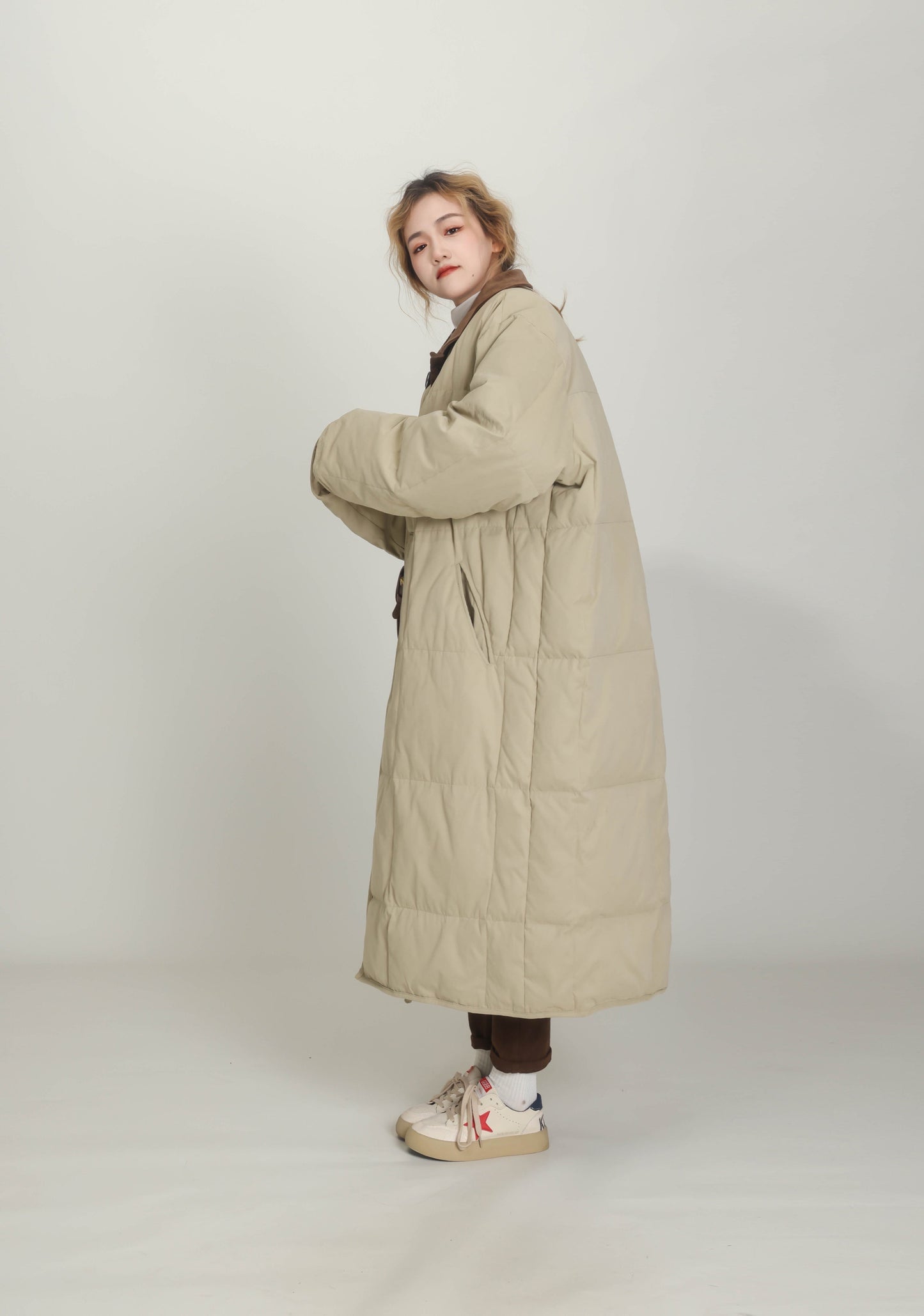 Winter New Cotton Jacket, Casual And Loose Fit, Knee Length Short Down Jacket LadyShow.Store