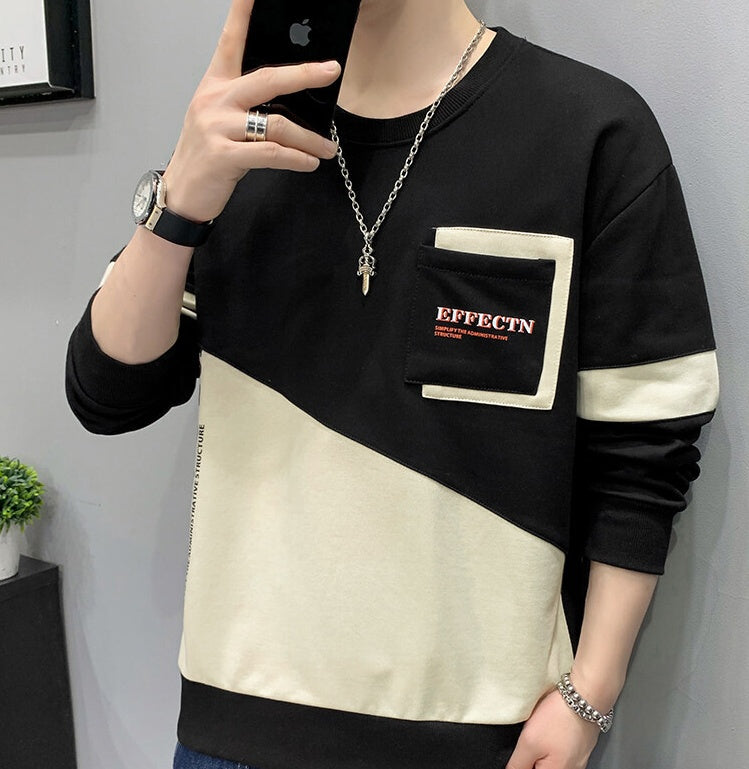 Fleeced Hoodie Pullover For Men With Round Collar LadyShow.Store