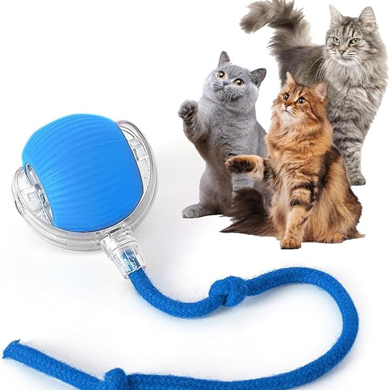 Cat Interactive Ball Toys Automatic Rolling Ball For Kitten Rechargeable Smart Pet Electric Toys With Teaser Sensor Cat Ball Toy Best YouTube Store