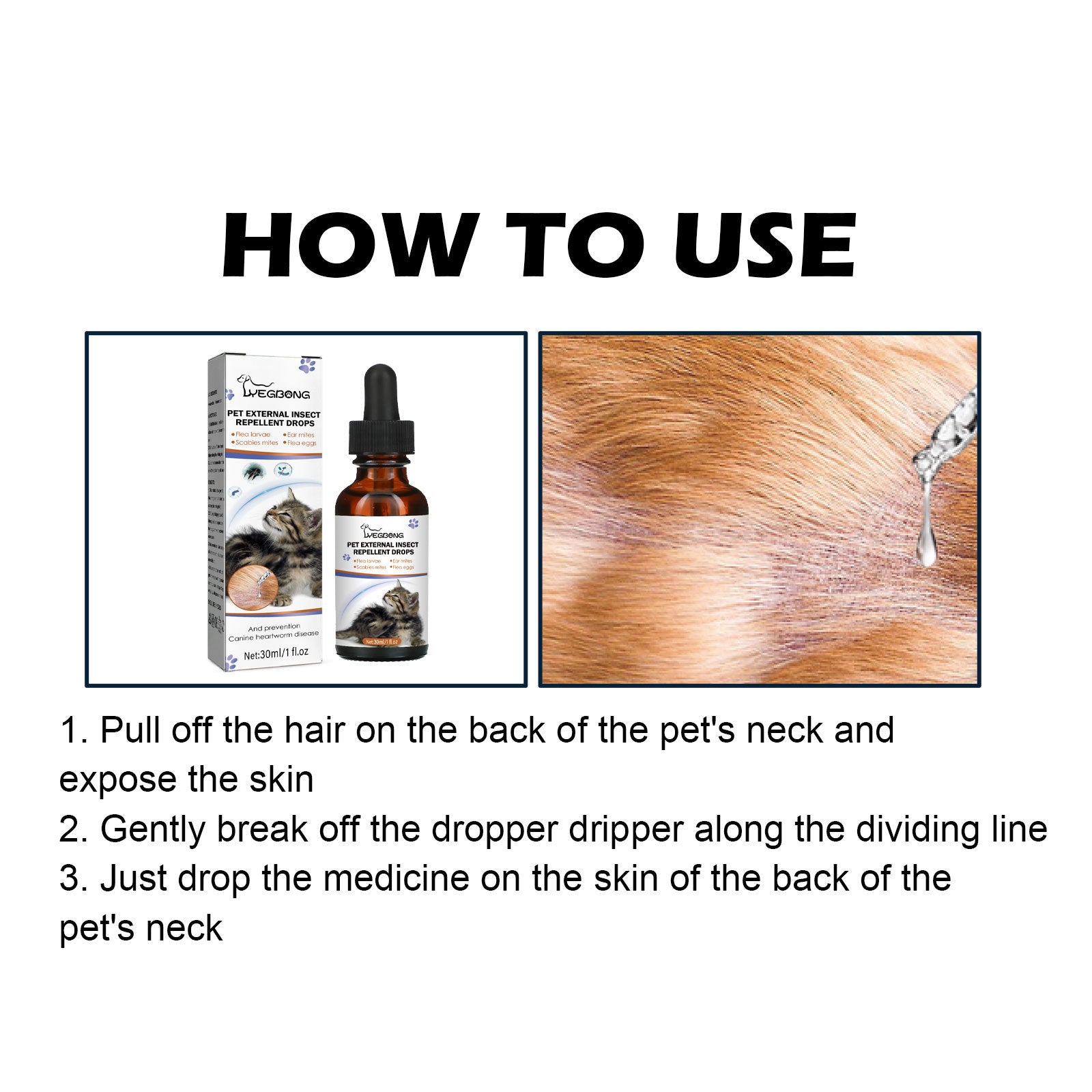 Dog Cat Drops Spray Cleaning Remove Lice Tick Flea LadyShow.Store