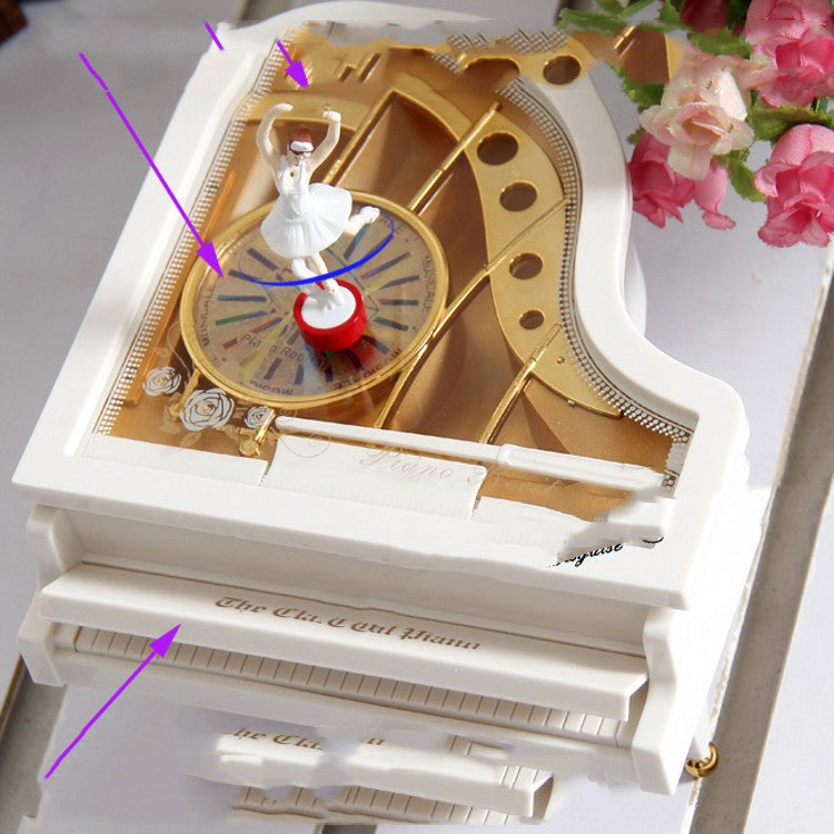Dancing Girl Piano Music Box Valentine's Day Gift CJD