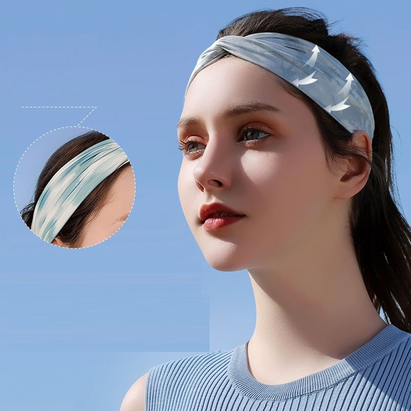 Women's New Summer Running Sweat-absorbing Sports Hairband LadyShow.Store