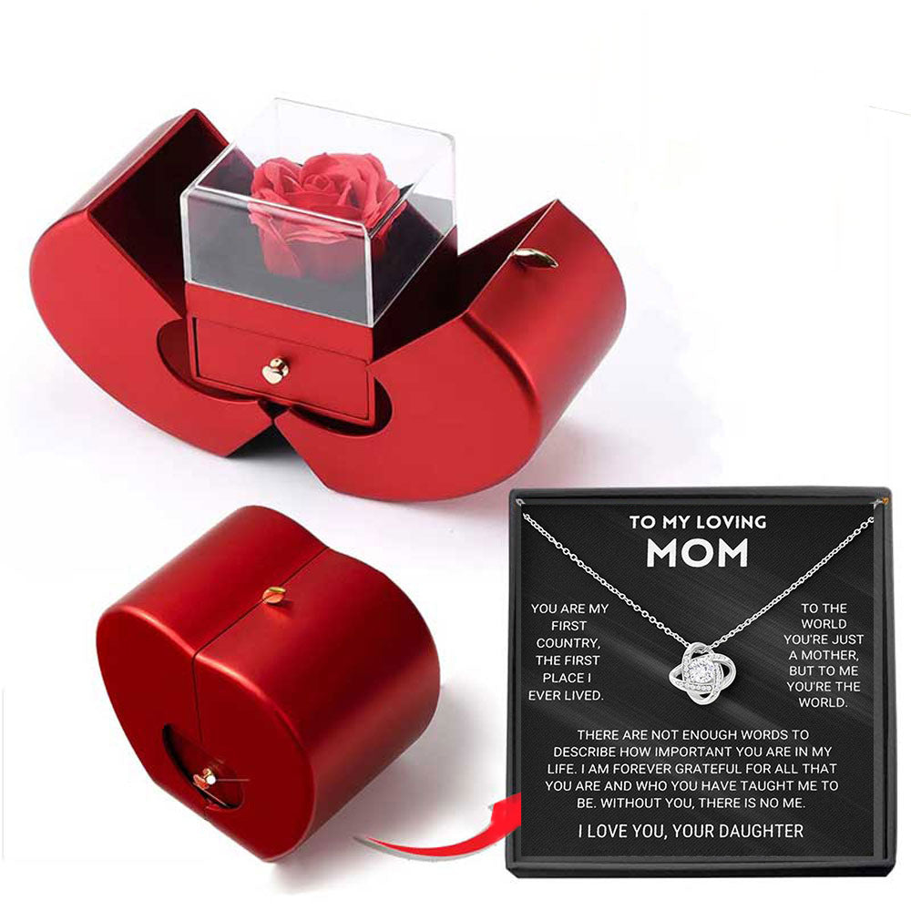 Niche Mother's Day Gift Clavicle Chain Apple Box Set CJD