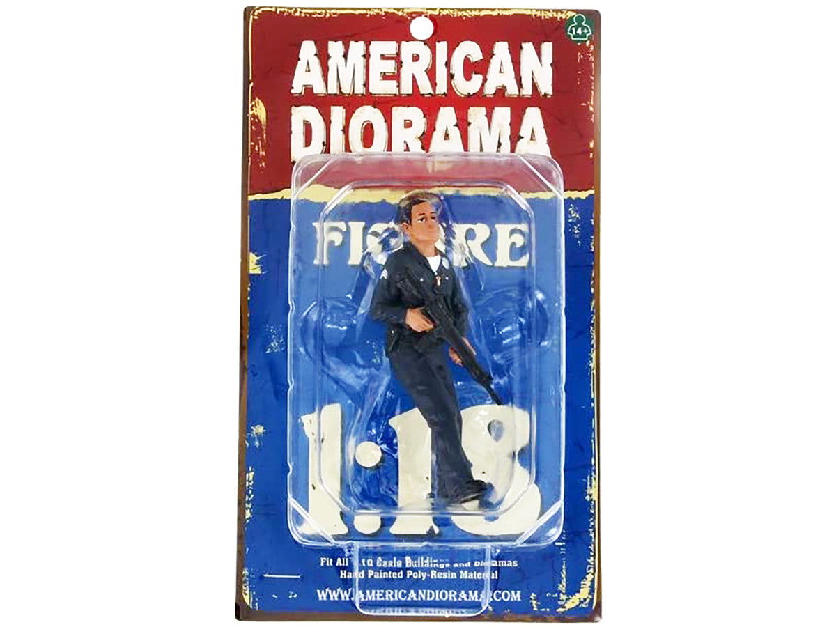 Police Officer II Figure For 1:18 Scale Models by American Diorama American Diorama