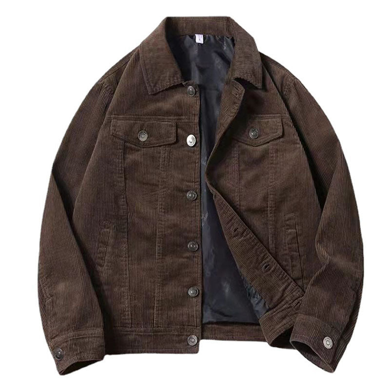 Men's Retro Corduroy Jacket for Spring and Autumn Pi-Mart