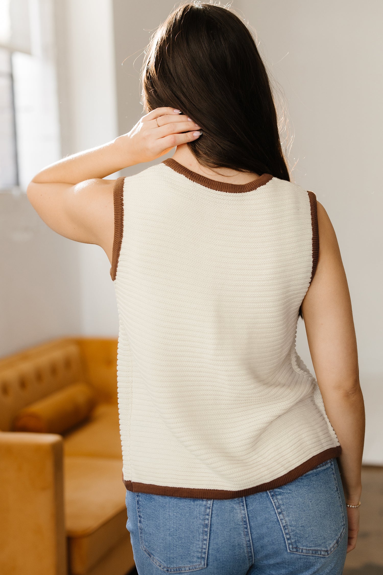 Aaliyah Trim Ties Front Sweater-1