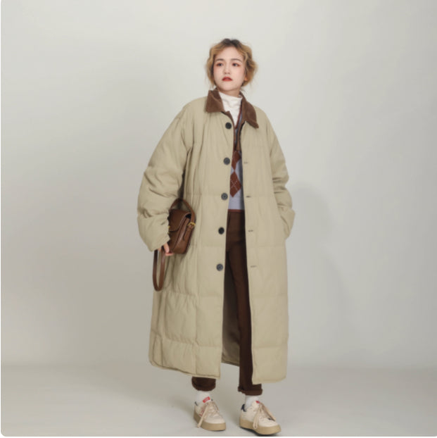 Winter New Cotton Jacket, Casual And Loose Fit, Knee Length Short Down Jacket LadyShow.Store