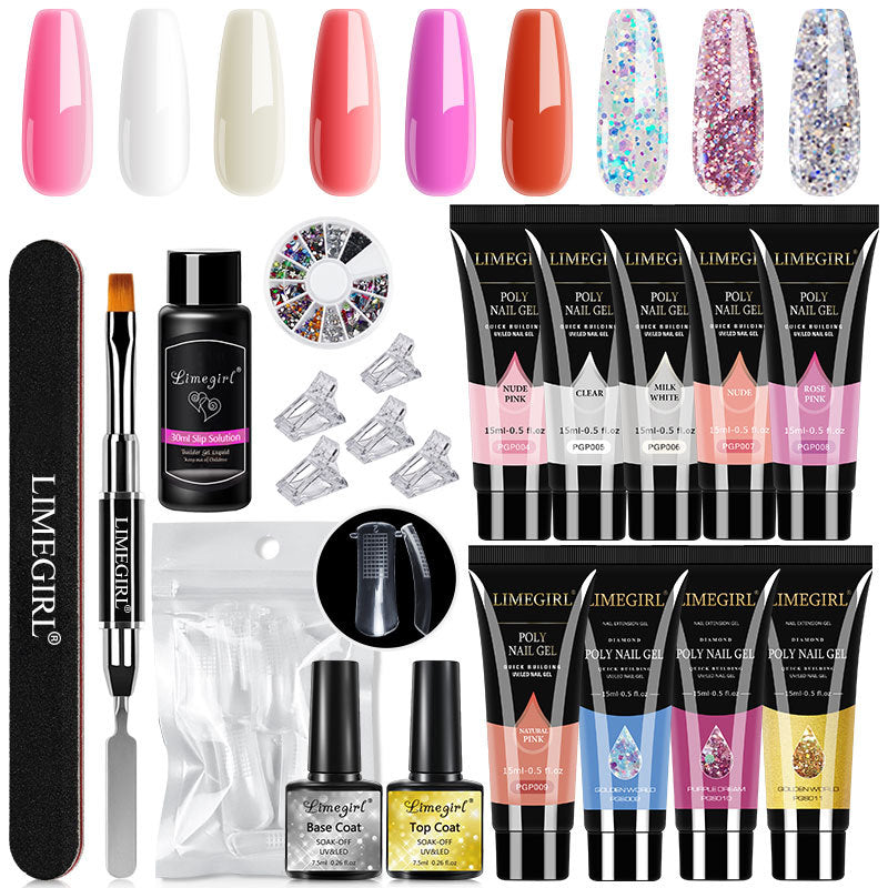 15ML Crystal Extension Ferrule Nail Tip Nail Beauty Tool Set CJD