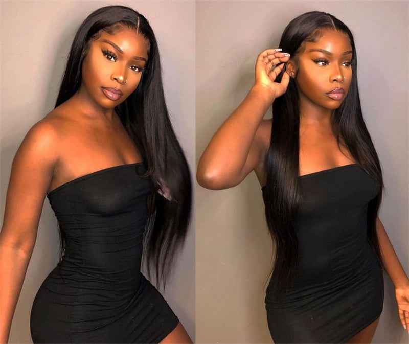 Women's Fashion Simple Human Hair Straight Wig LadyShow.Store