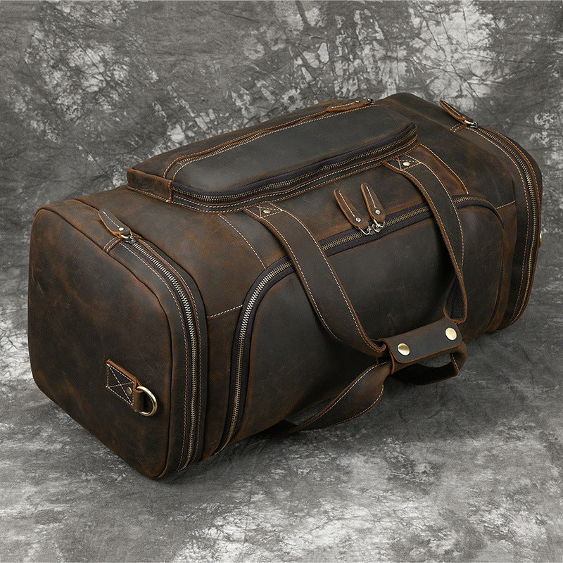 Men's Genuine Leather Handbag Large-Capacity Crossbody Bag CJD