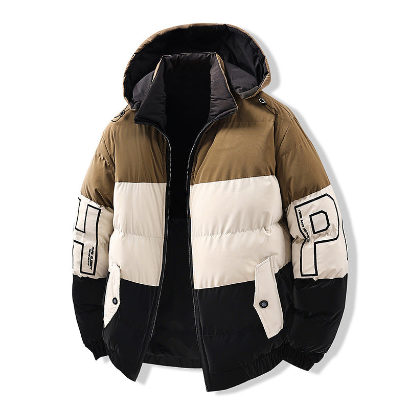 Color-blocking Euro-American Style Reversible Cotton Jacket Best YouTube Store