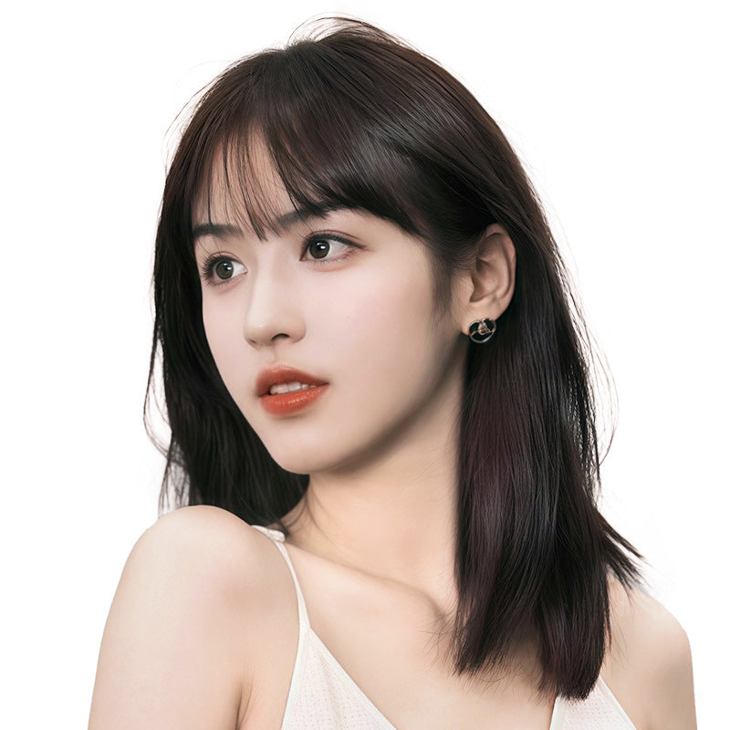 Women's Hand Woven Double Delivery Needle Wig Sheath Real Human Hair Silk Sleeve CJD