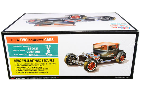 Skill 2 Model Kit 1925 Ford Model T "Chopped" Set of 2 pieces 1/25 Scale Model by AMT AMT
