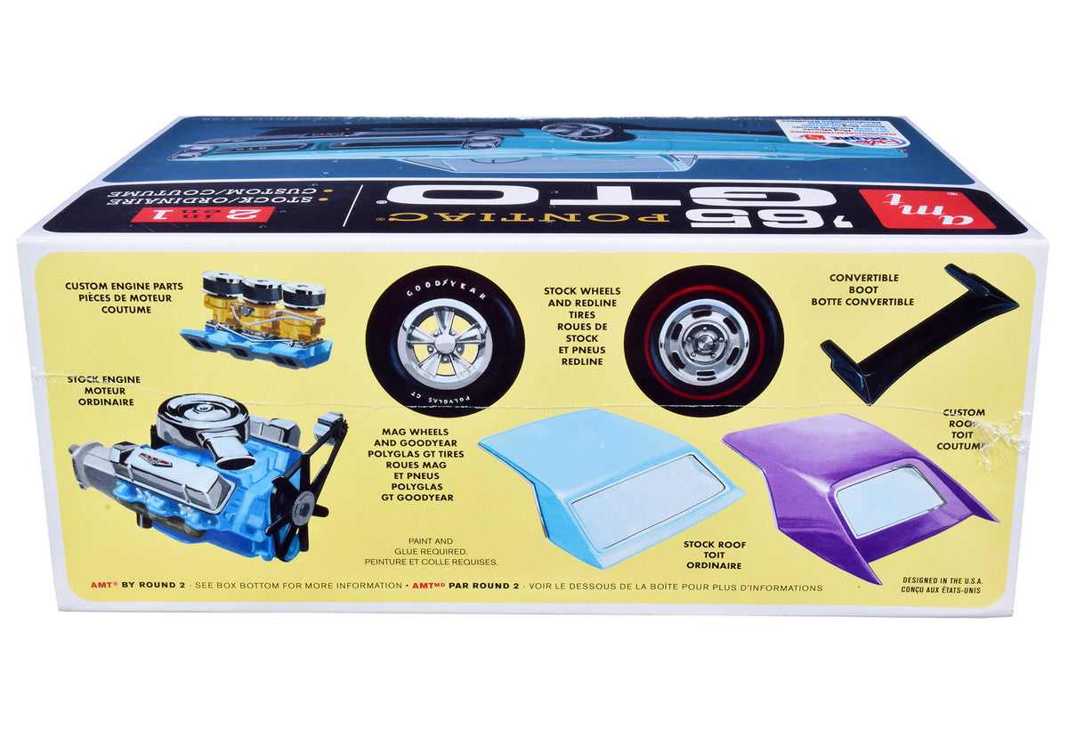 Skill 2 Model Kit 1965 Pontiac GTO 2-in-1 Kit 1/25 Scale Model by AMT AMT