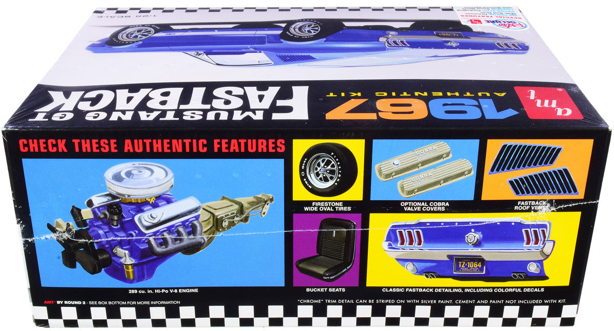 Skill 2 Model Kit 1967 Ford Mustang GT Fastback 1/25 Scale Model by AMT AMT