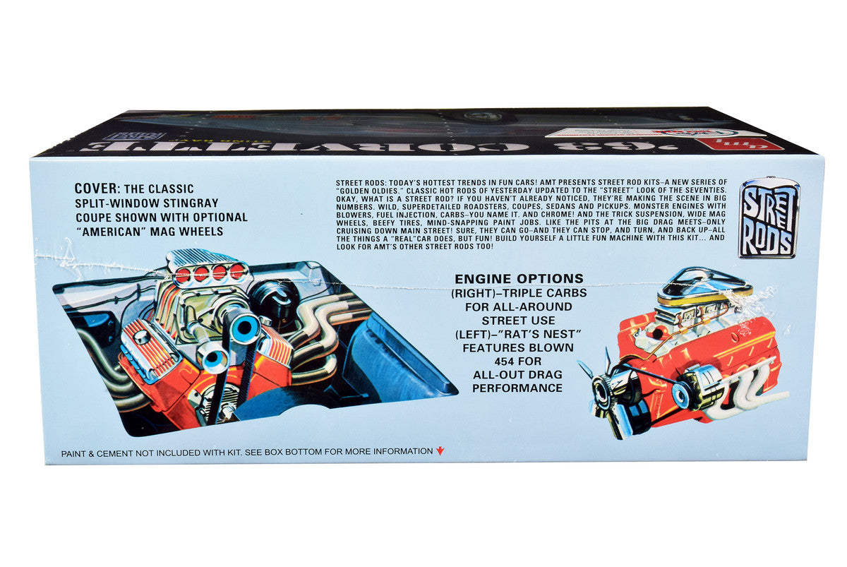 Skill 2 Model Kit 1963 Chevrolet Corvette Stingray 1/25 Scale Model by AMT AMT