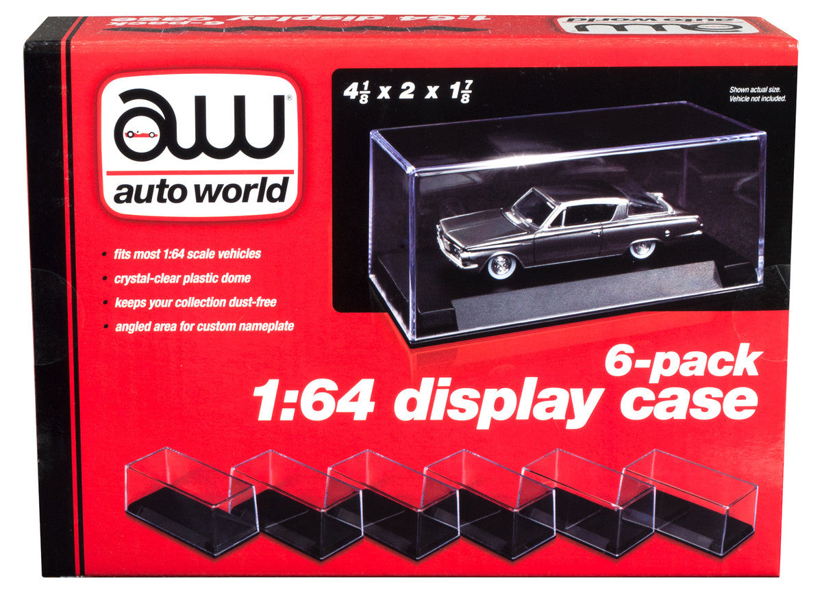 6 Collectible Display Show Cases for 1/64 Scale Model Cars by Auto World Autoworld