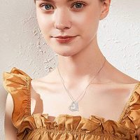 Sterling Silver Guardian Angel Wings Heart Shape Infinity Symbol Pendant Necklace For Women And Girls LadyShow.Store