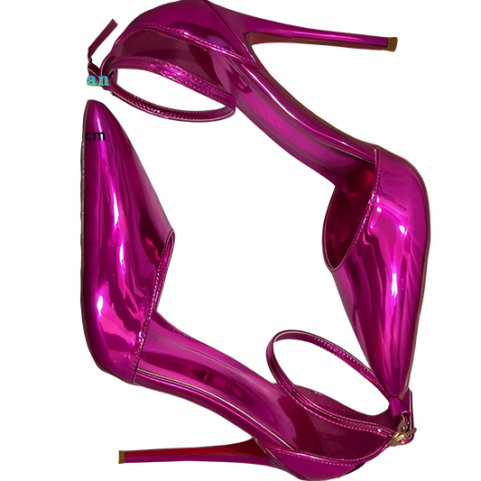 New 12CM 10CM 8CM High Heeled Women's Sandals Sexy Hollow Stiletto Single Shoes Fashion Nightclub Party Female Model Show Pumps Pi-Mart