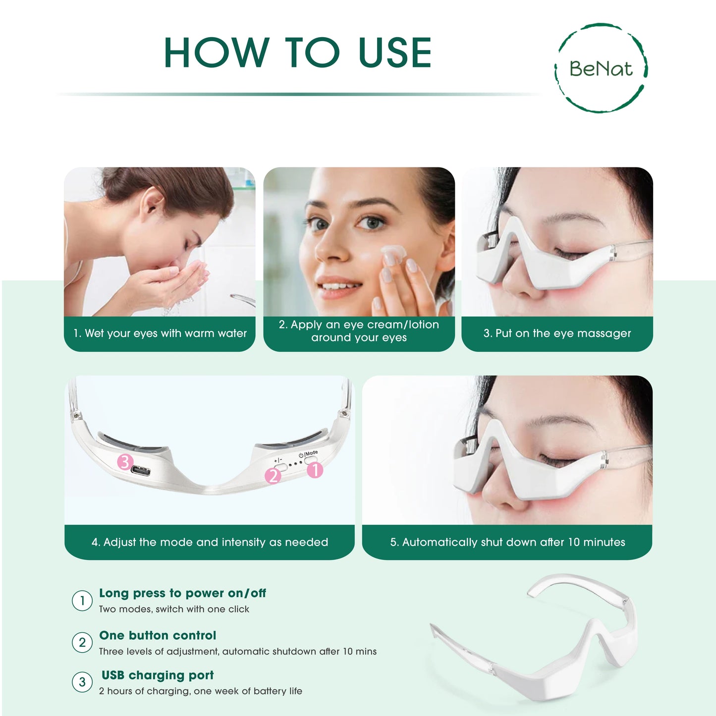 Under-Eye Red Light Therapy Skin Rejuvenation and Relaxation Massager LuxuryLifeWay Online Store