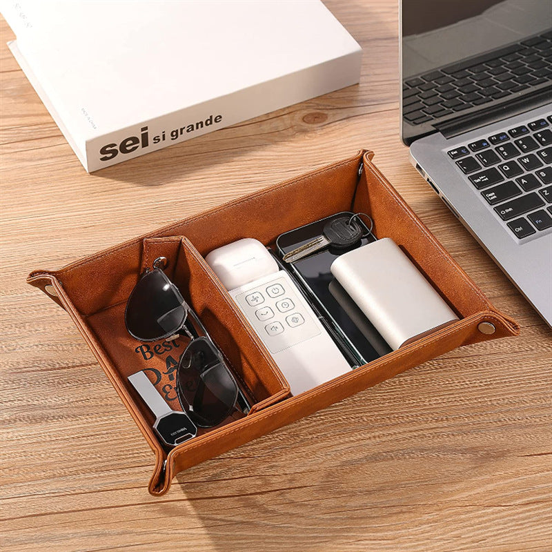 Father's Day Gift Decorative Tray Household Four-corner Folding CJD