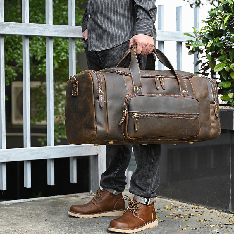 Men's Genuine Leather Handbag Large-Capacity Crossbody Bag CJD