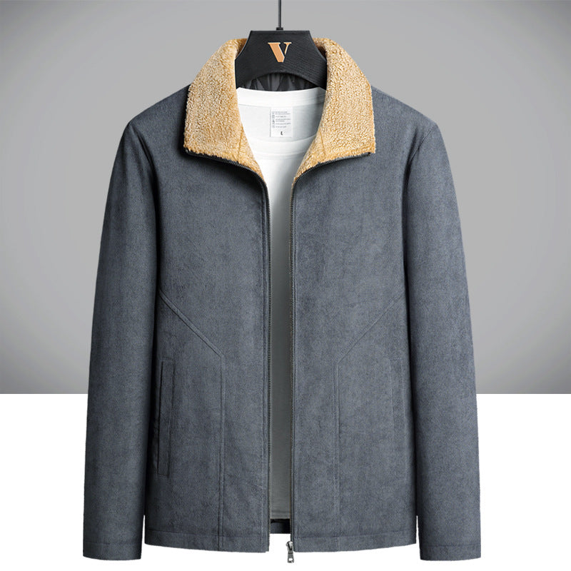Men's Corduroy Jacket with Thick Cotton Lining Pi-Mart